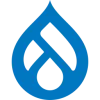 An image of the logo for Drupal